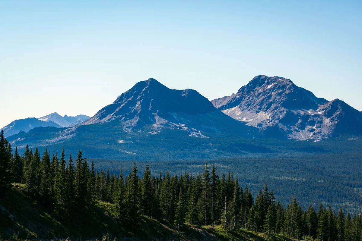 Triple Divide Peak in Glacier National Park showing the unique geographical formation