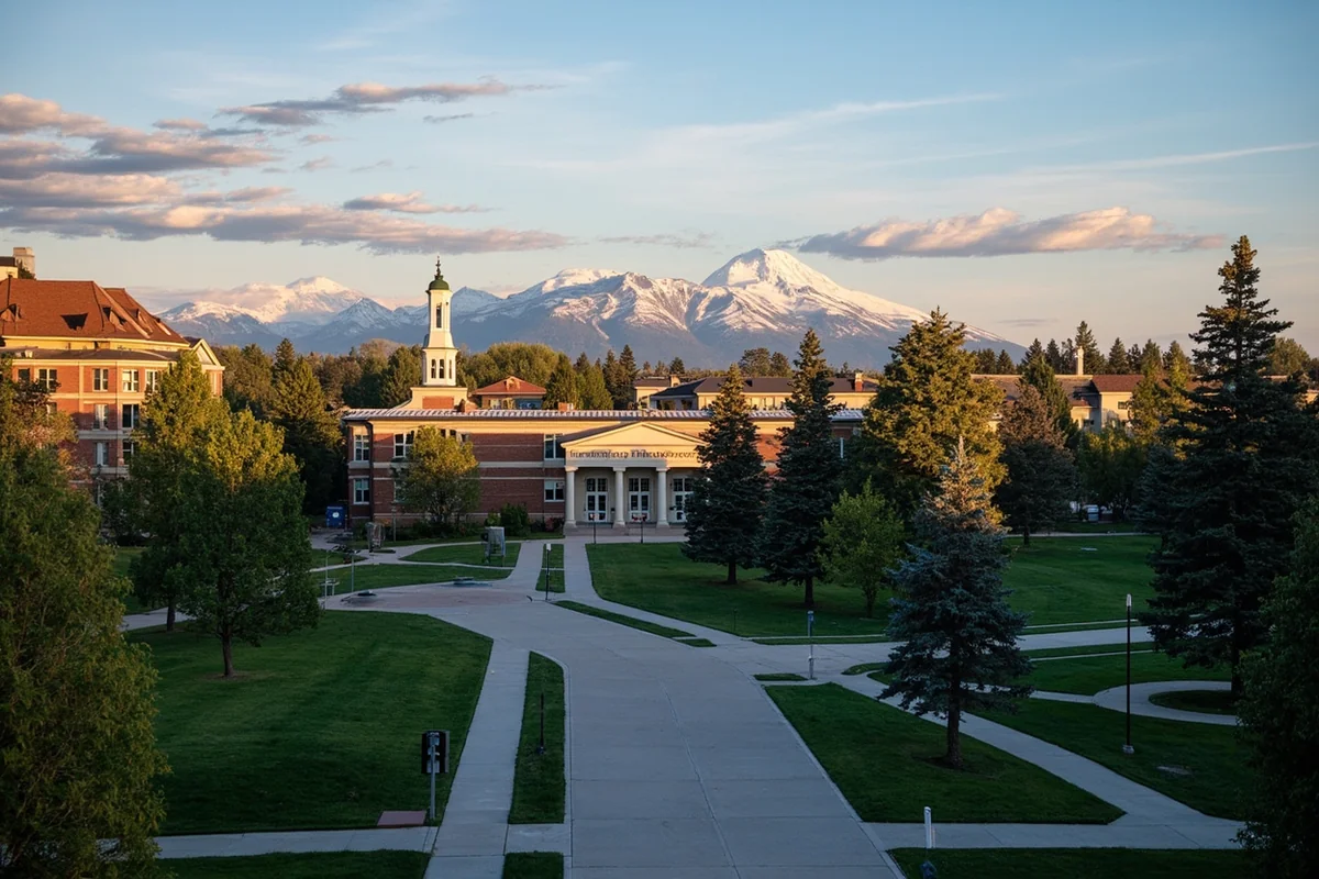 University of Montana campus with Mount Sentinel and the M visible in the background