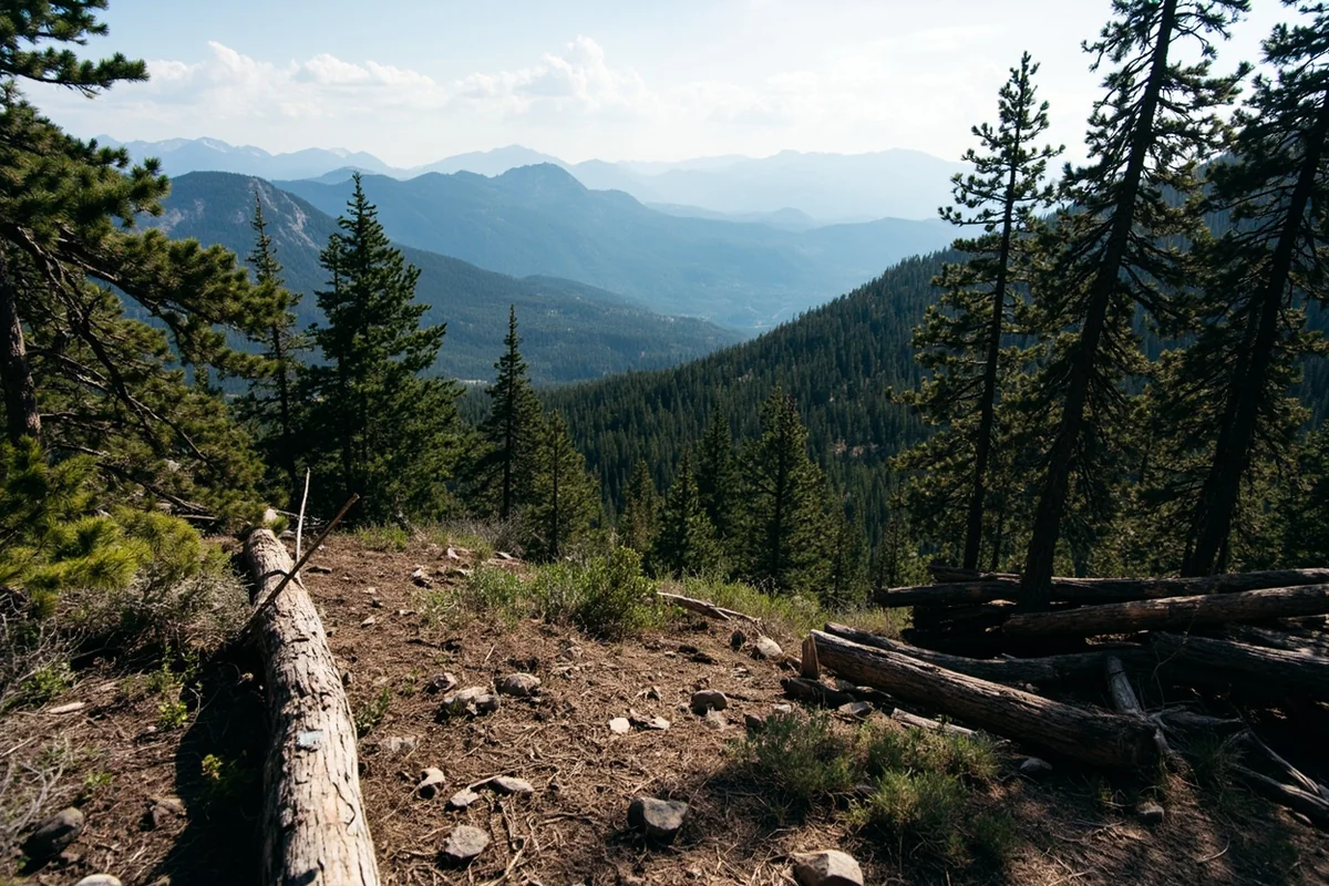 View from Little North Fork Trail showing Cabinet Mountains Wilderness landscape