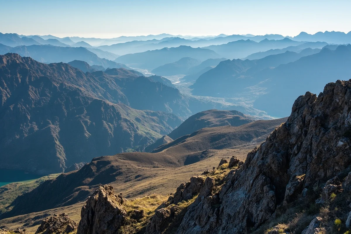 View from Triple Divide Peak showing three drainage basins in different directions