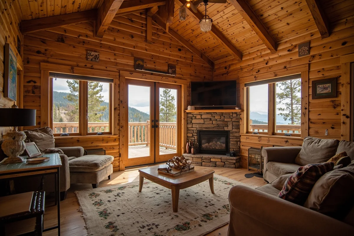 Well-maintained Montana cabin with sealed windows and tight-fitting doors, representing bug-resistant vacation rental