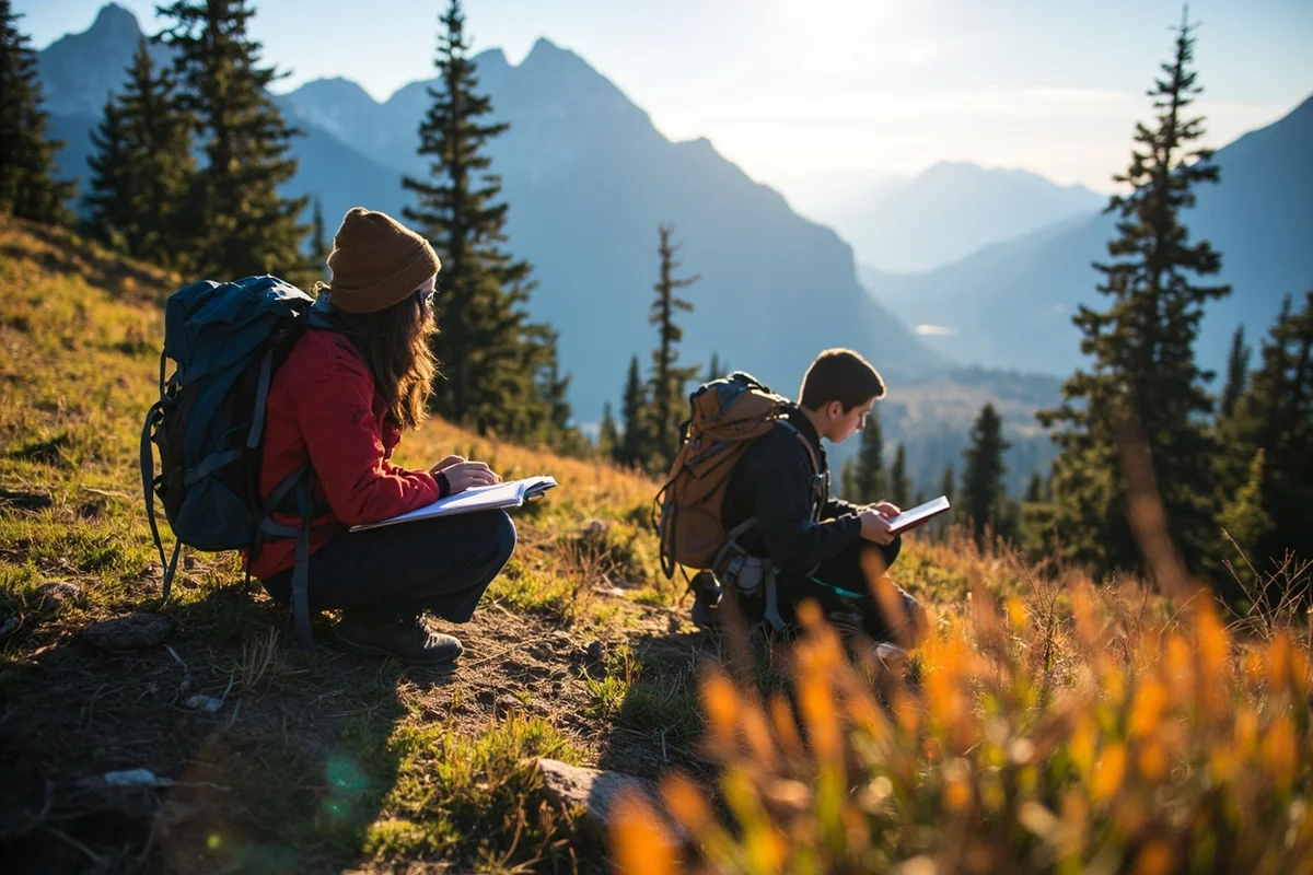 Whitefish High School students participating in outdoor education near Glacier National Park