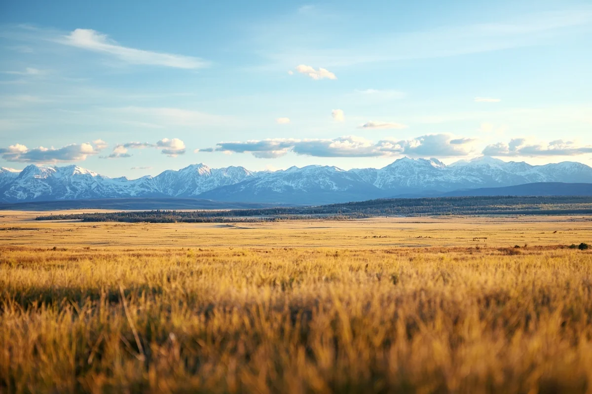 Wide landscape shot of Montana prairie with distant mountains showing the habitat diversity that supports the state's bird diversity