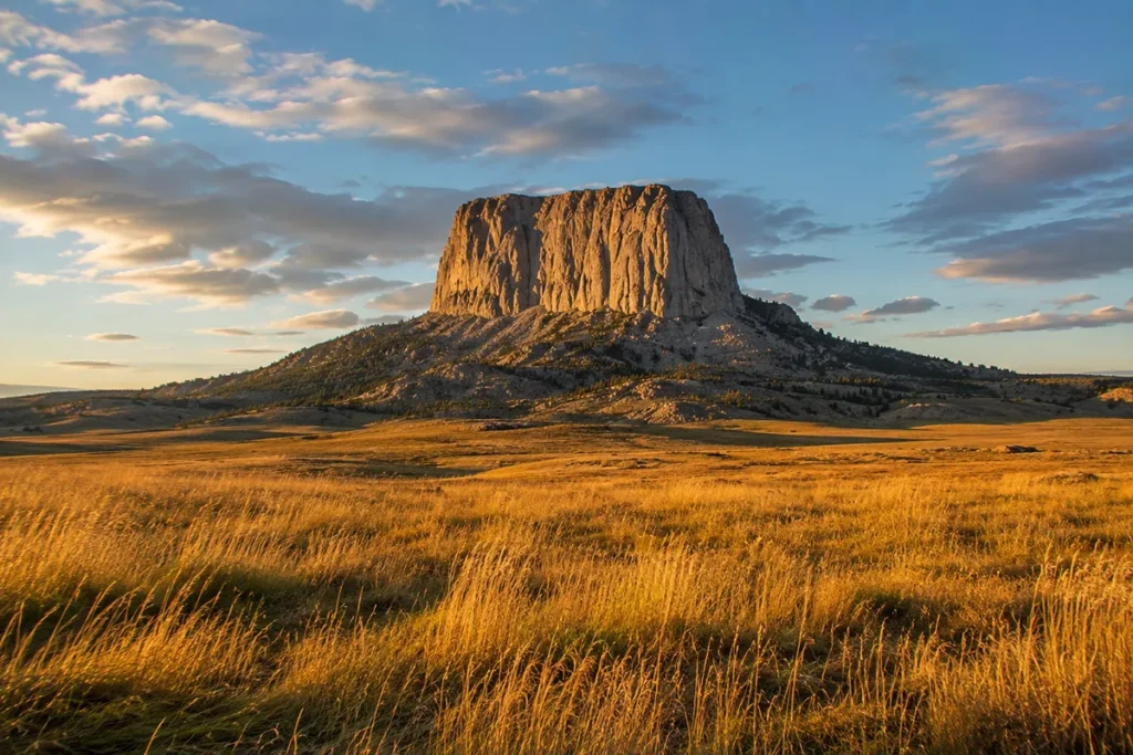 Chief Mountain rising abruptly from the Great Plains in northwestern Montana