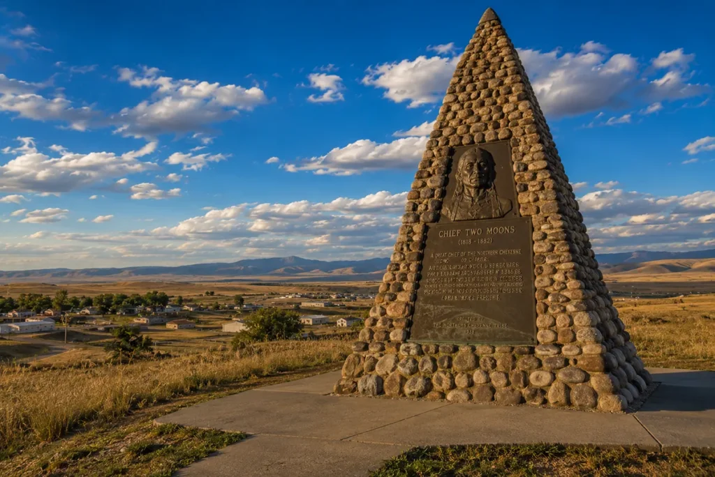 Busby Montana Two Moons Monument Northern Cheyenne Reservation US-212 Warriors Trail