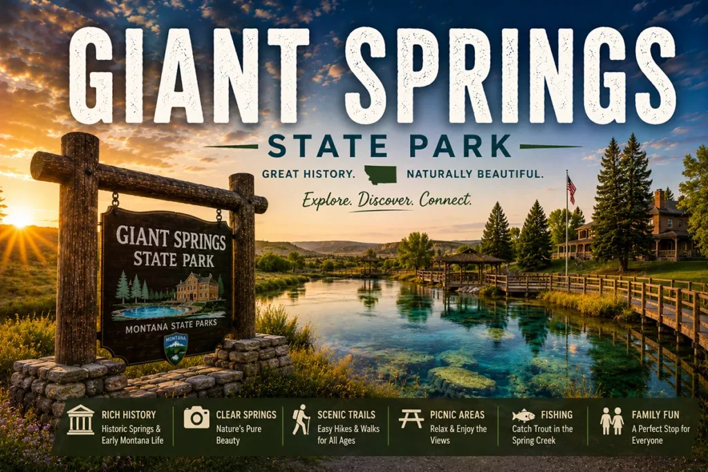 Giant Springs State Park at sunset