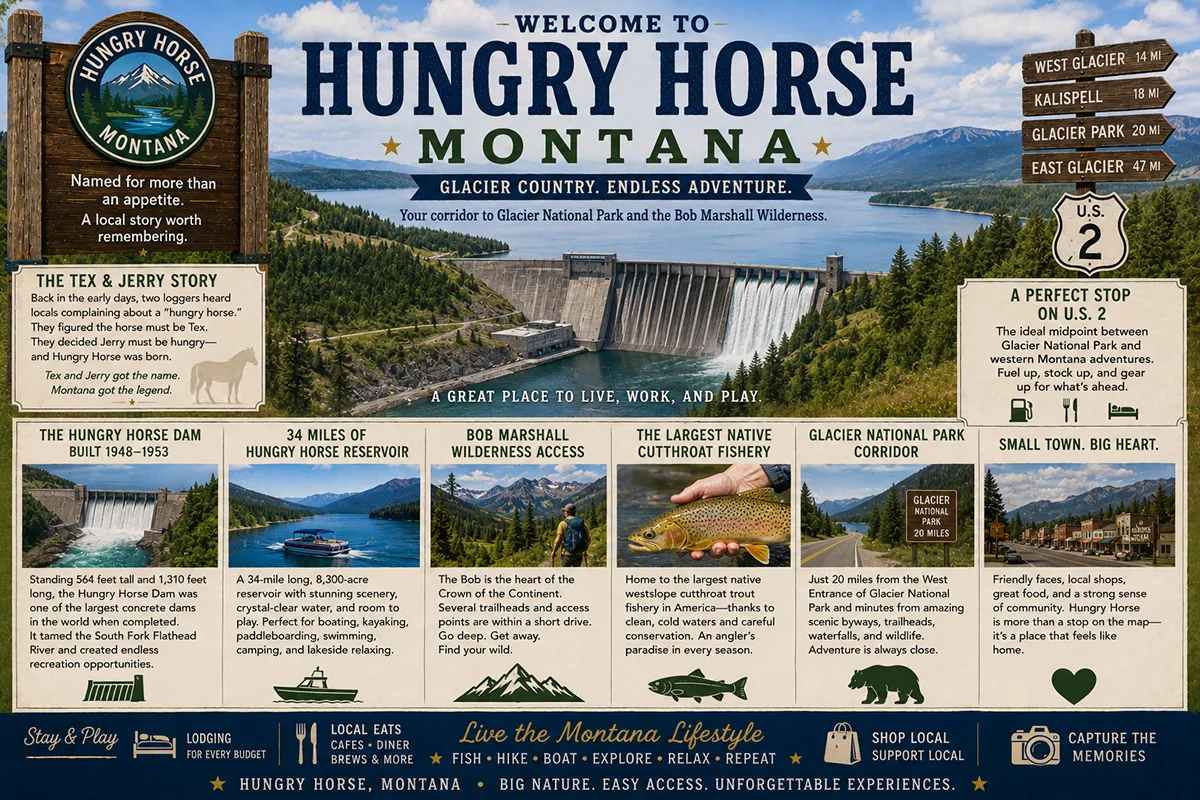 Hungry Horse, Montana: The Complete 2026 Dam, Reservoir & Bob Marshall Guide