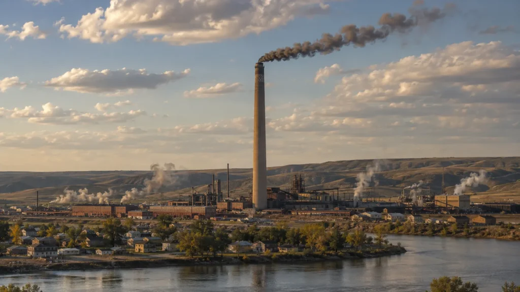 Black Eagle Big Stack 506 feet world's tallest smokestack Anaconda Copper Mining Montana