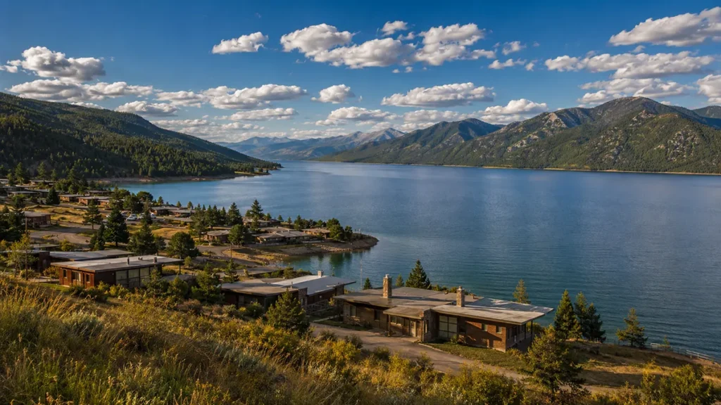 Rexford Montana Lake Koocanusa Libby Dam relocated town northwestern Lincoln County