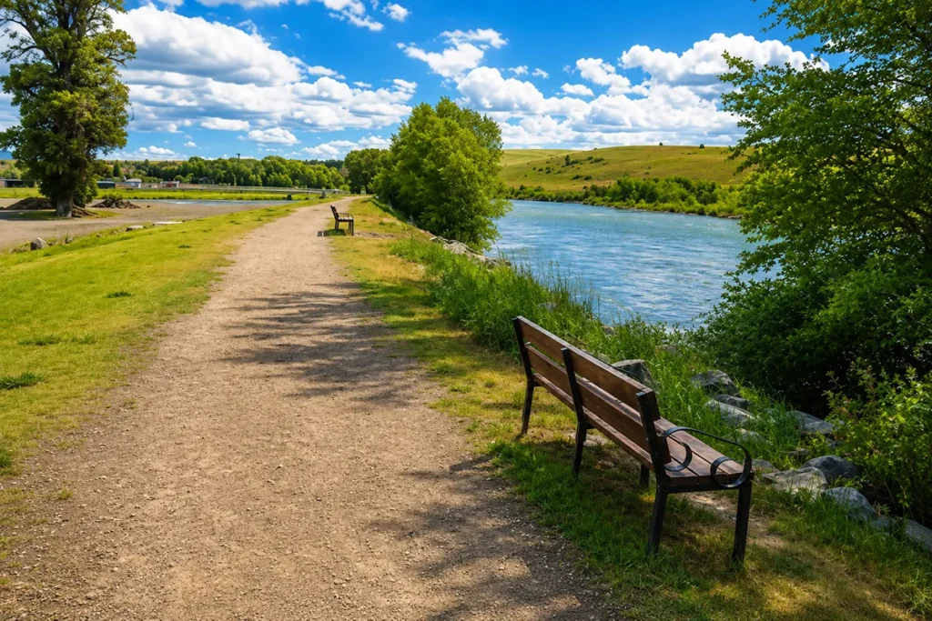Stroll Sacajawea Park Along the Yellowstone River