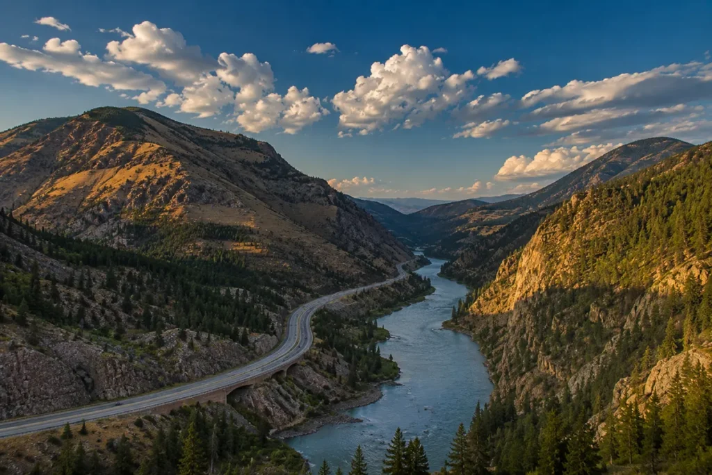 Hellgate Canyon Clark Fork River Missoula Mount Sentinel Mount Jumbo 50-mile canyon