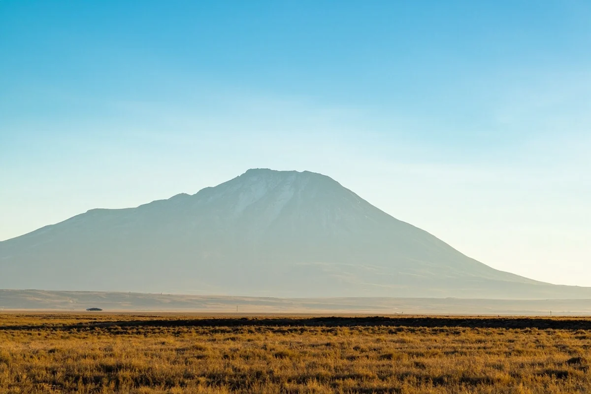 Chief Mountain rising above the plains