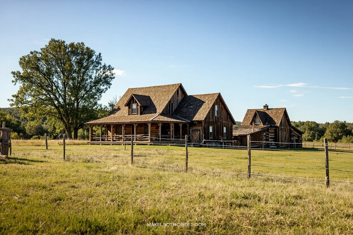 Grant-Kohrs Ranch historic ranch house and bunkhouse on a sunny summer day