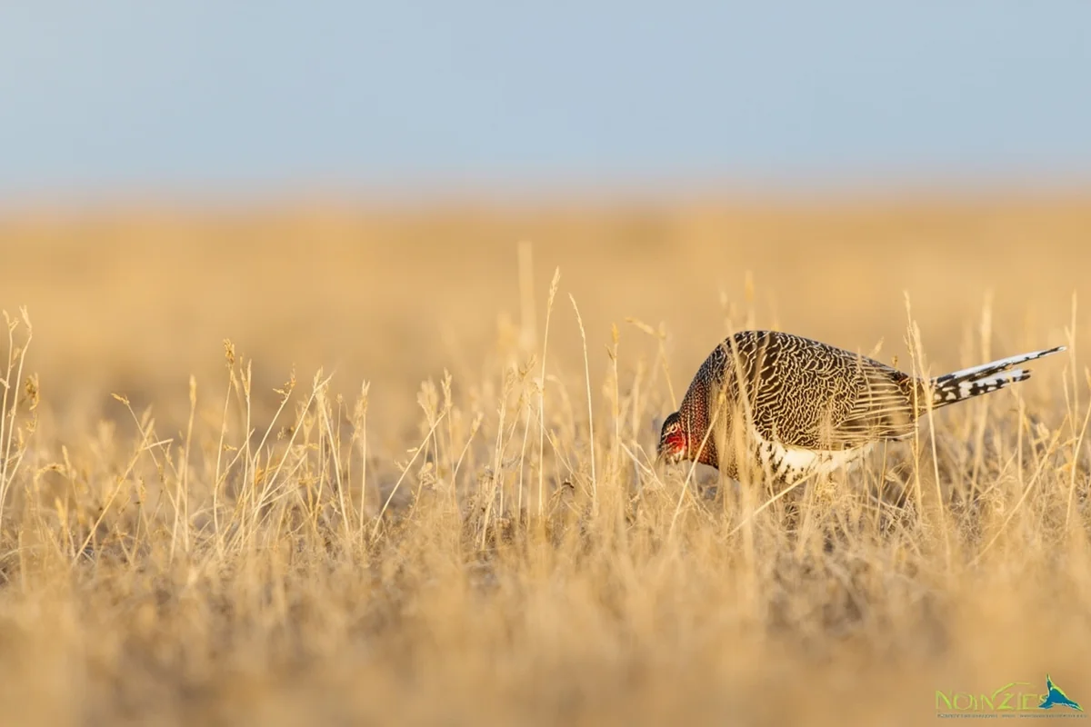 Sharp-tailed grouse in native prairie grassland near the Bull Mountains, Musselshell County