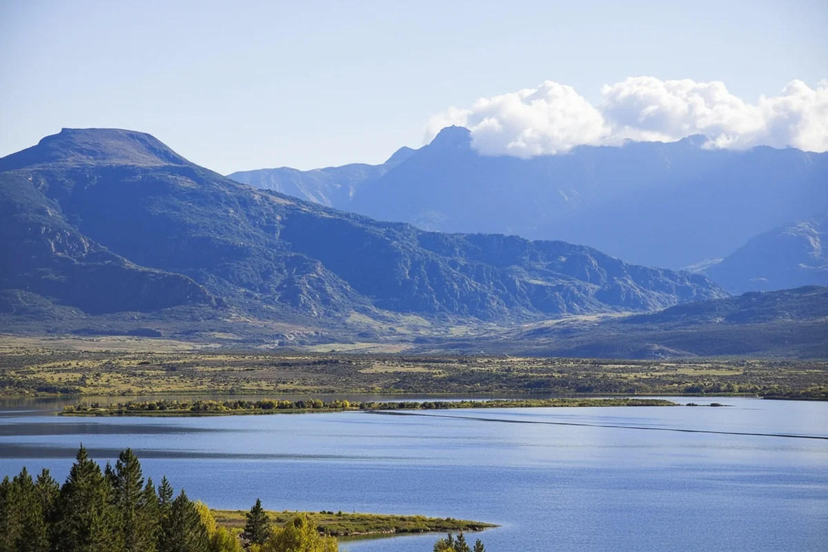 Two Medicine Lake with Sinopah Mountain in background