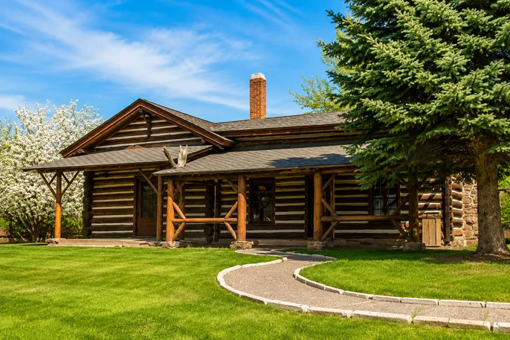 Charlie Russell's original 1903 log cabin studio at the C.M. Russell Museum complex in Great Falls