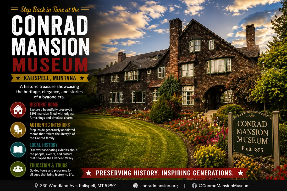 Conrad Mansion Museum, Kalispell: 26 Rooms, 90% Original, and a Presidential Guest