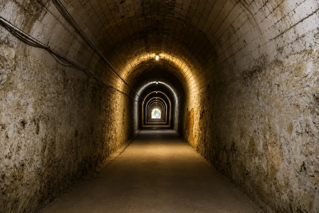 Entrance to the underground tunnels of Havre Beneath the Streets in Havre, Montana