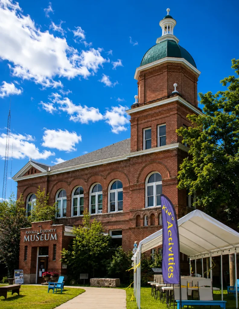 Historic Carnegie Library building housing Glacier Art Museum, formerly Hockaday Museum of Art, in Kalispell, Montana