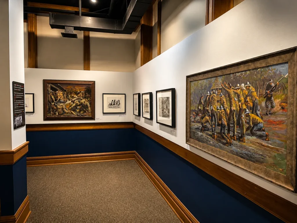 Historic photograph gallery exhibit at Western Heritage Center in Billings, Montana