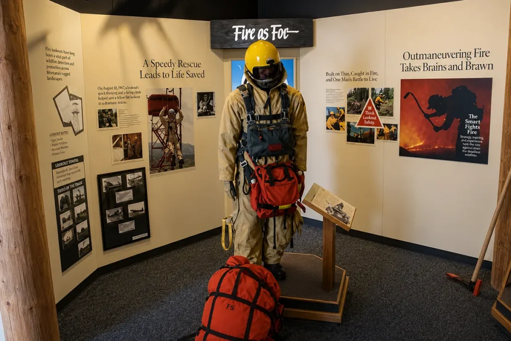 Historic smokejumper gear and artifacts on display at Museum of Mountain Flying in Missoula