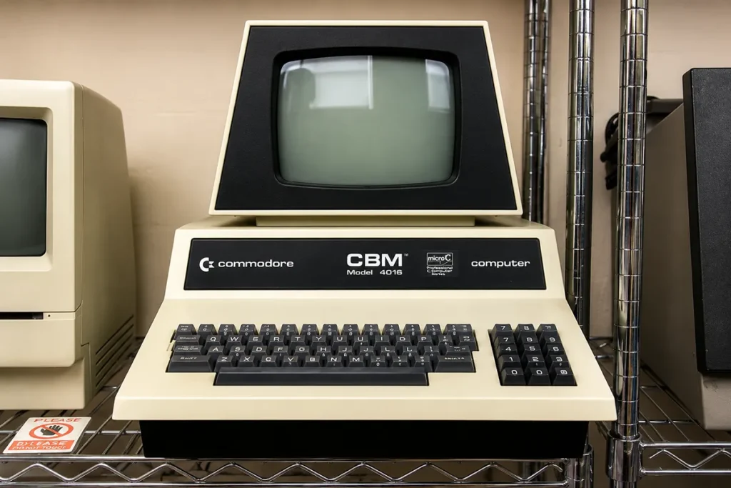 Vintage early personal computers on display at American Computer and Robotics Museum in Bozeman