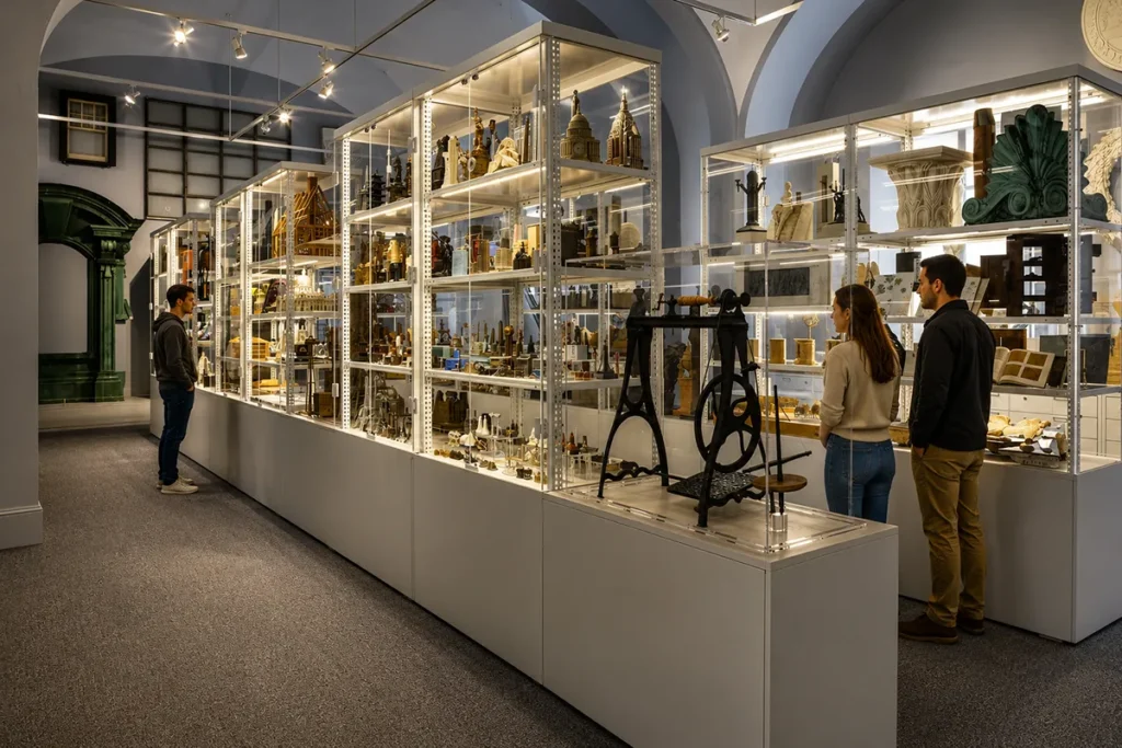 Visible Vault storage facility at Yellowstone Art Museum showing publicly accessible art storage