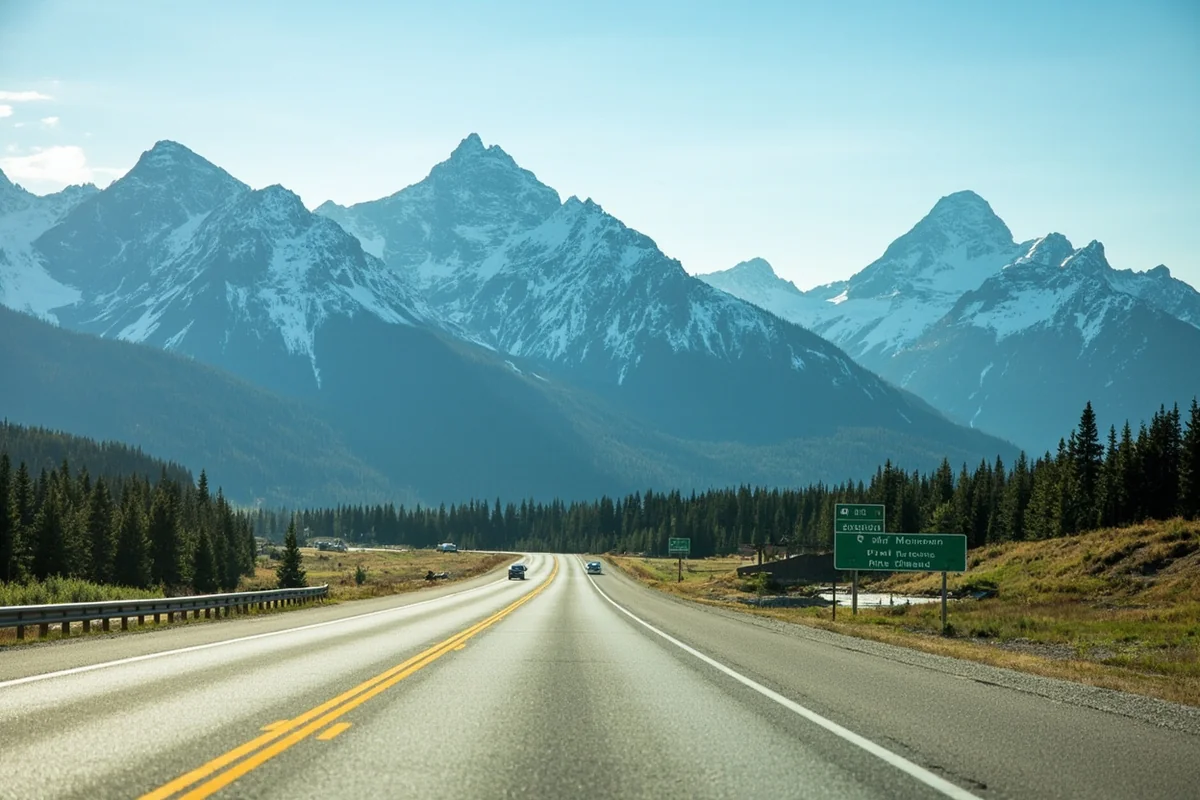 Chief Mountain border crossing between Montana and Alberta near Waterton Lakes