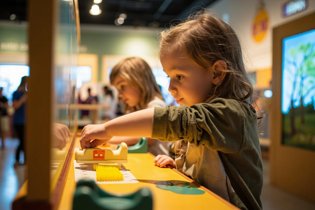 Children exploring the Kids' Discovery Room at Montana Natural History Center in Missoula