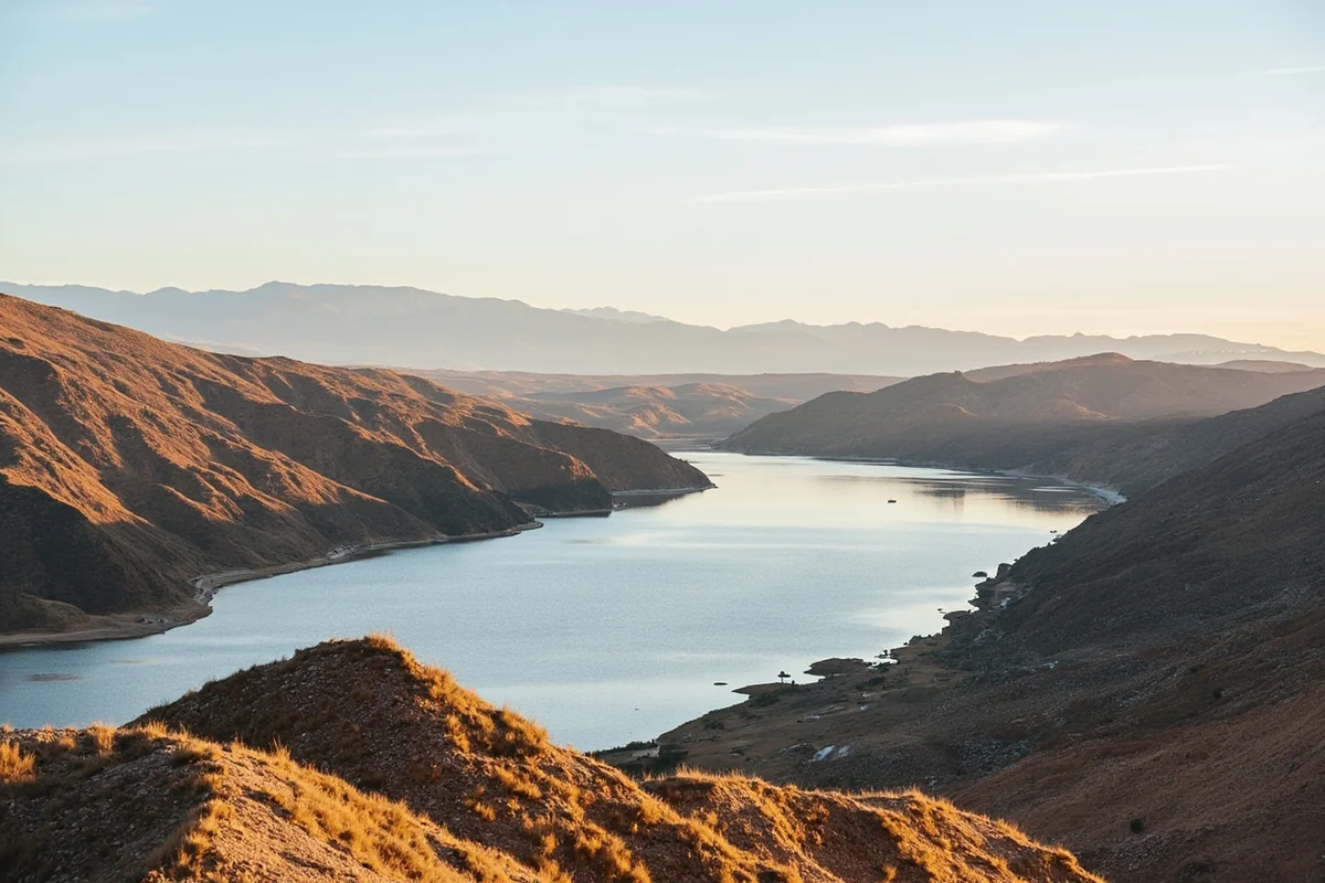 Clark Canyon Reservoir near Dillon, Montana, site of the historic Camp Fortunate