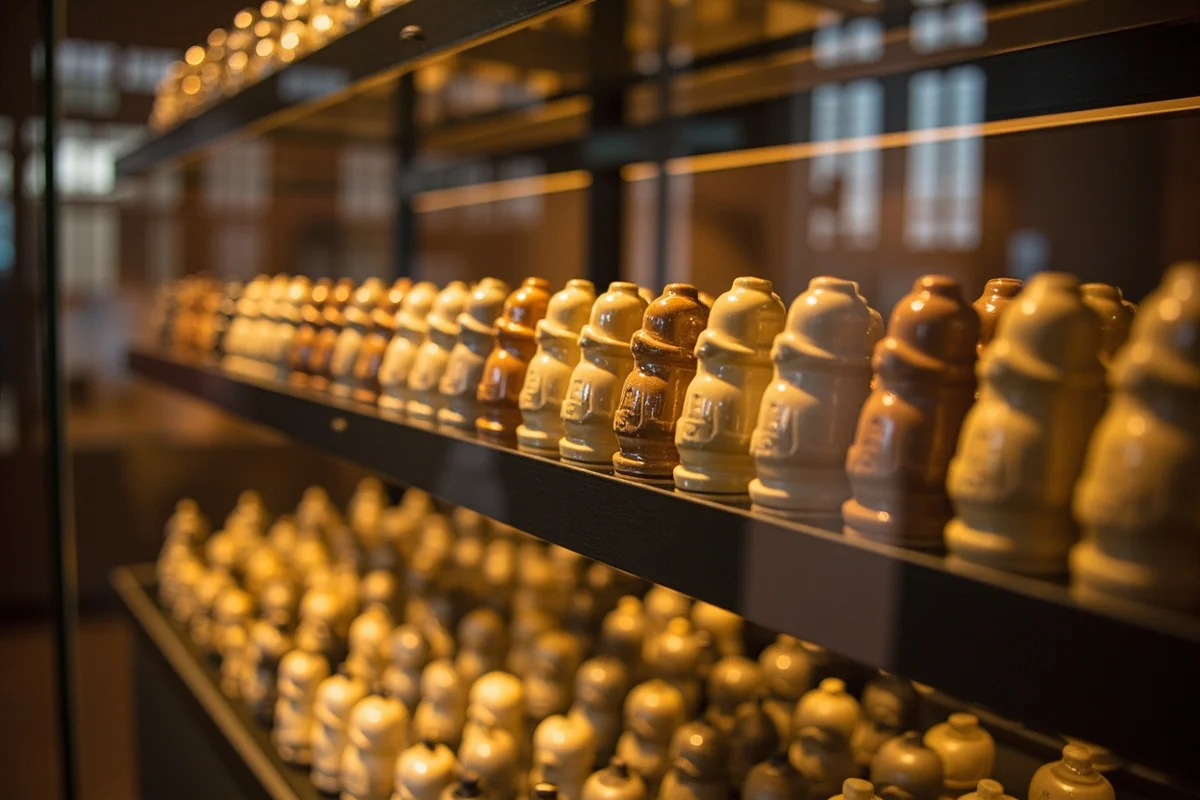 Collection of vintage salt and pepper shaker sets on display at Judith Basin County Museum