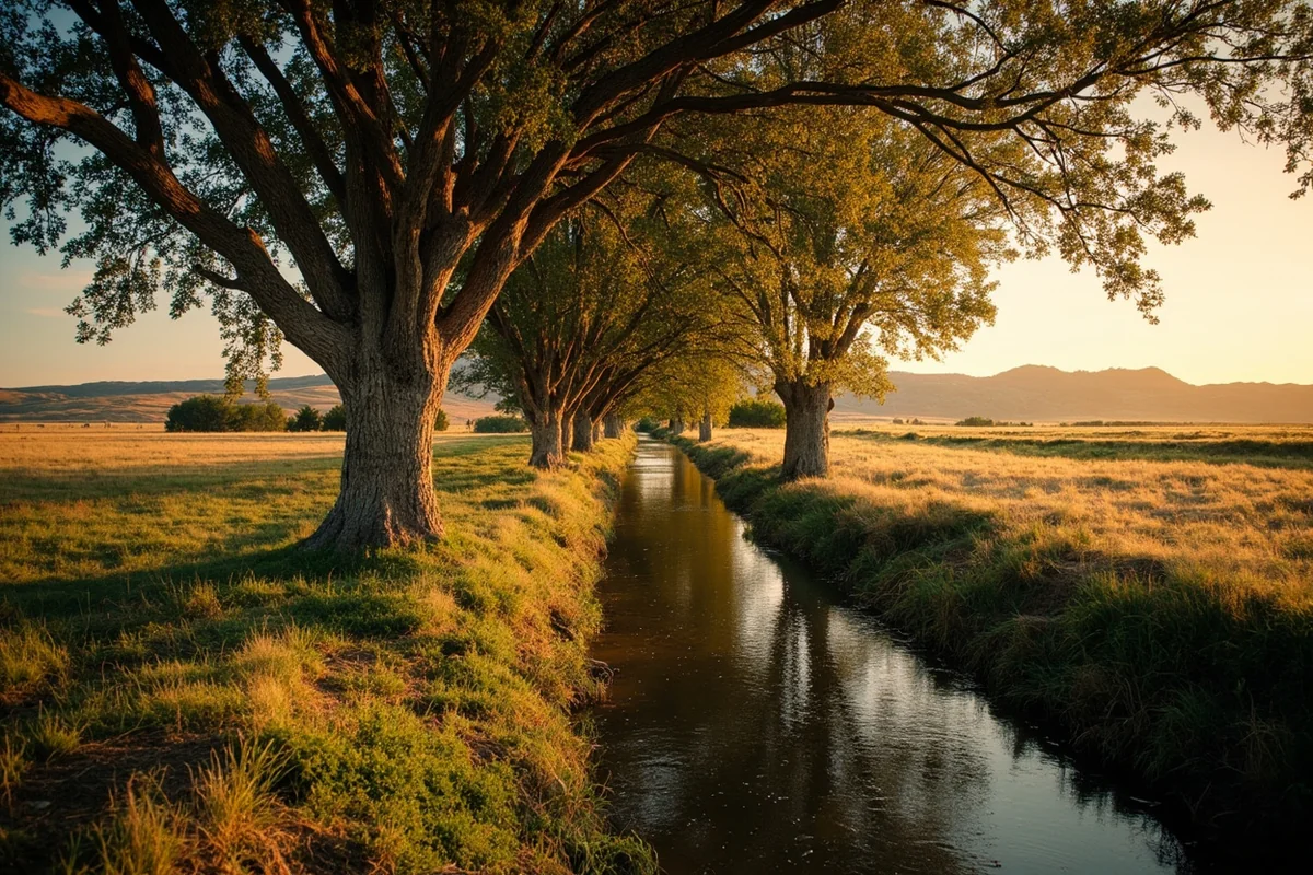 Cottonwood trees lining the banks of the Ruby River in Montana