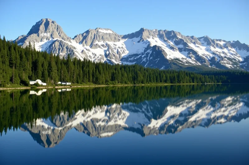 fairy lake in the bridger range with mountain peak 1 - Fairy Lake, Montana: Alpine Camping Without the Hike