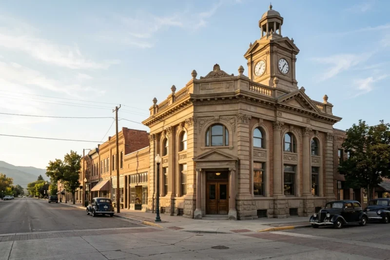 historic 1916 state bank of terry building housing 1 - Prairie County Museum, Terry: Evelyn Cameron Gallery