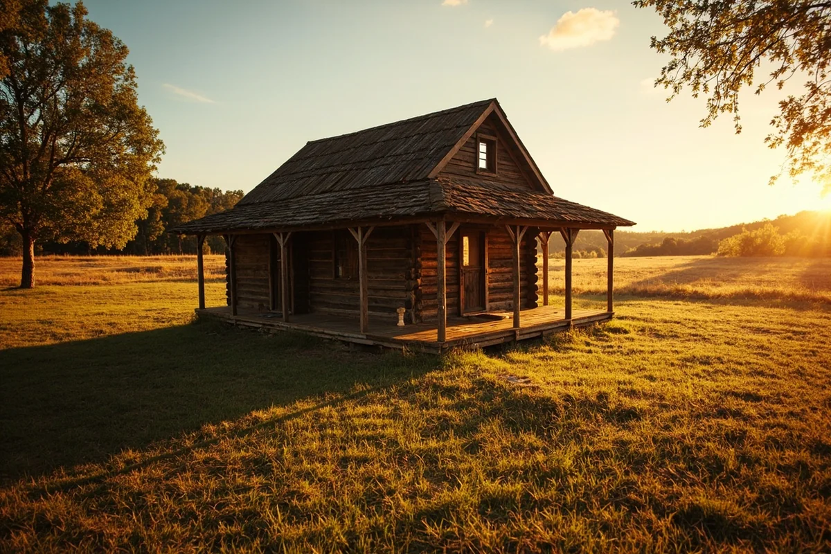 Historic homestead cabin and outbuildings at Fort Missoula's 32-acre museum grounds