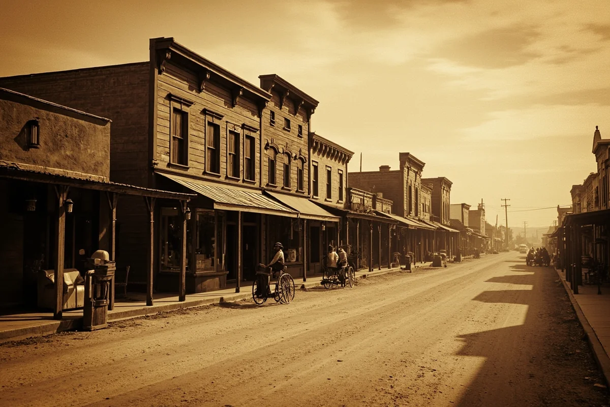 Historic photograph exhibit about the vanished town of Demersville at Northwest Montana History Museum