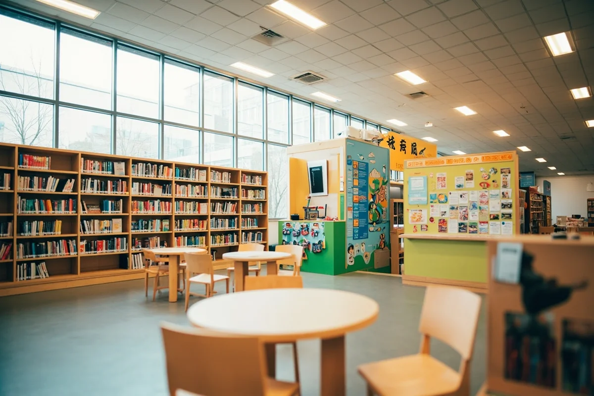 Interior view of the Missoula Public Library children's floor where spectrUM Discovery Area is located