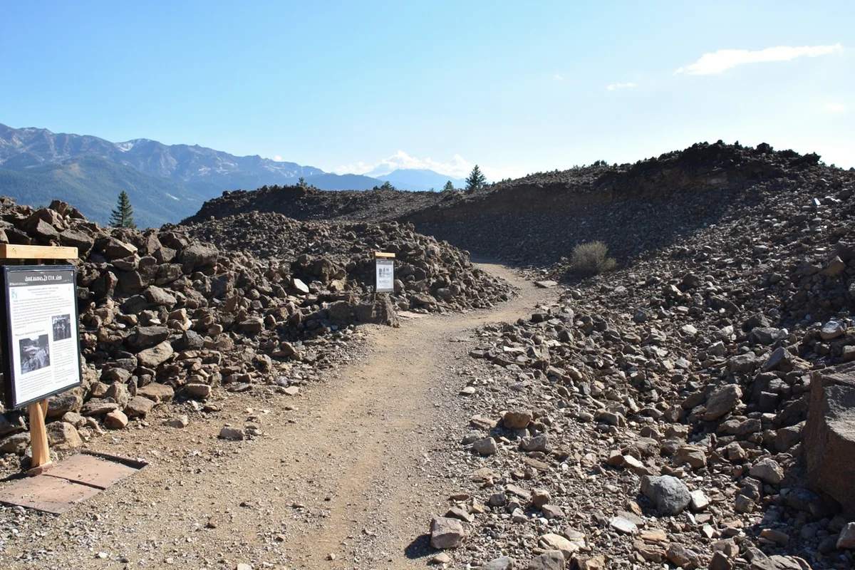 Interpretive trail at Earthquake Lake Visitor Center near Hebgen Lake Montana