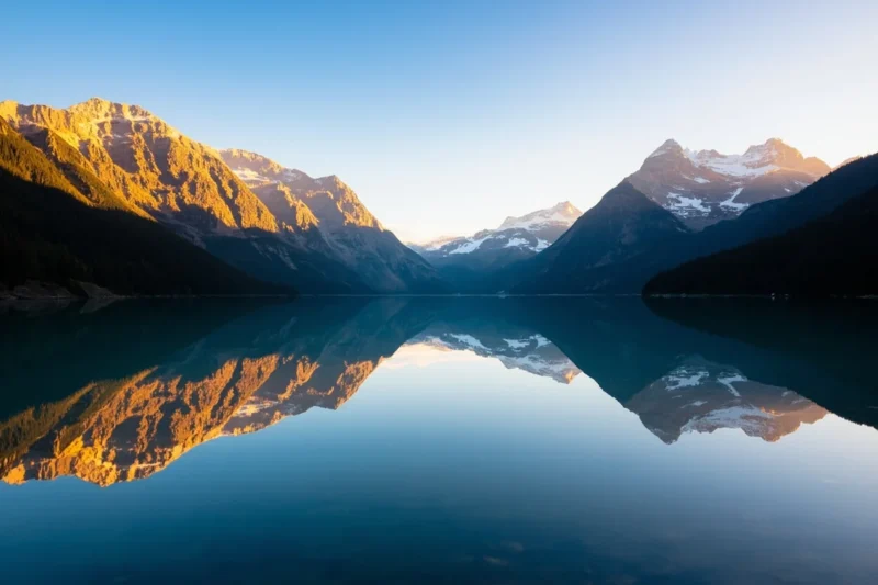 lake josephine at sunrise with mount gould and gri 1 - Lake Josephine, Montana: Easiest Backcountry Lake Guide