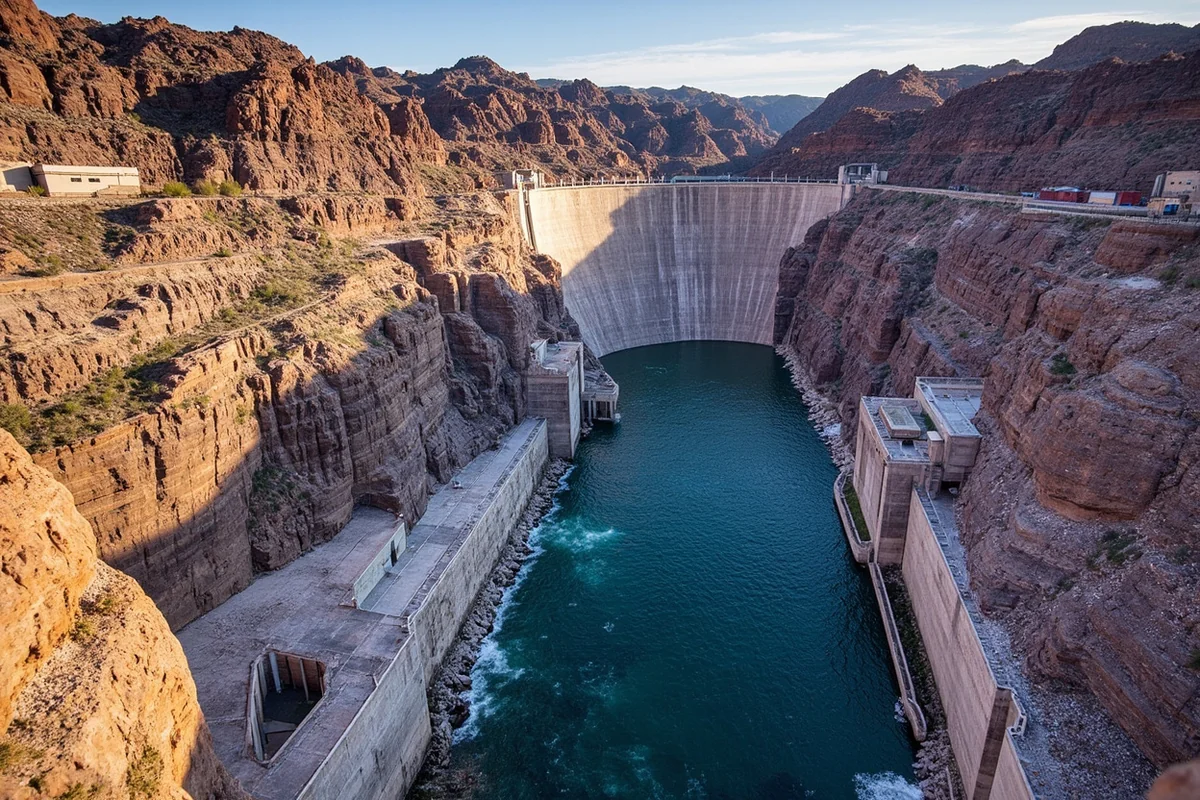 Madison Dam at the head of Bear Trap Canyon near Ennis Lake