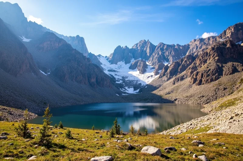 moon lake in the beartooth mountains surrounded by 1 - Moon Lake, Montana: A Faint-Trail Beartooth Hideaway