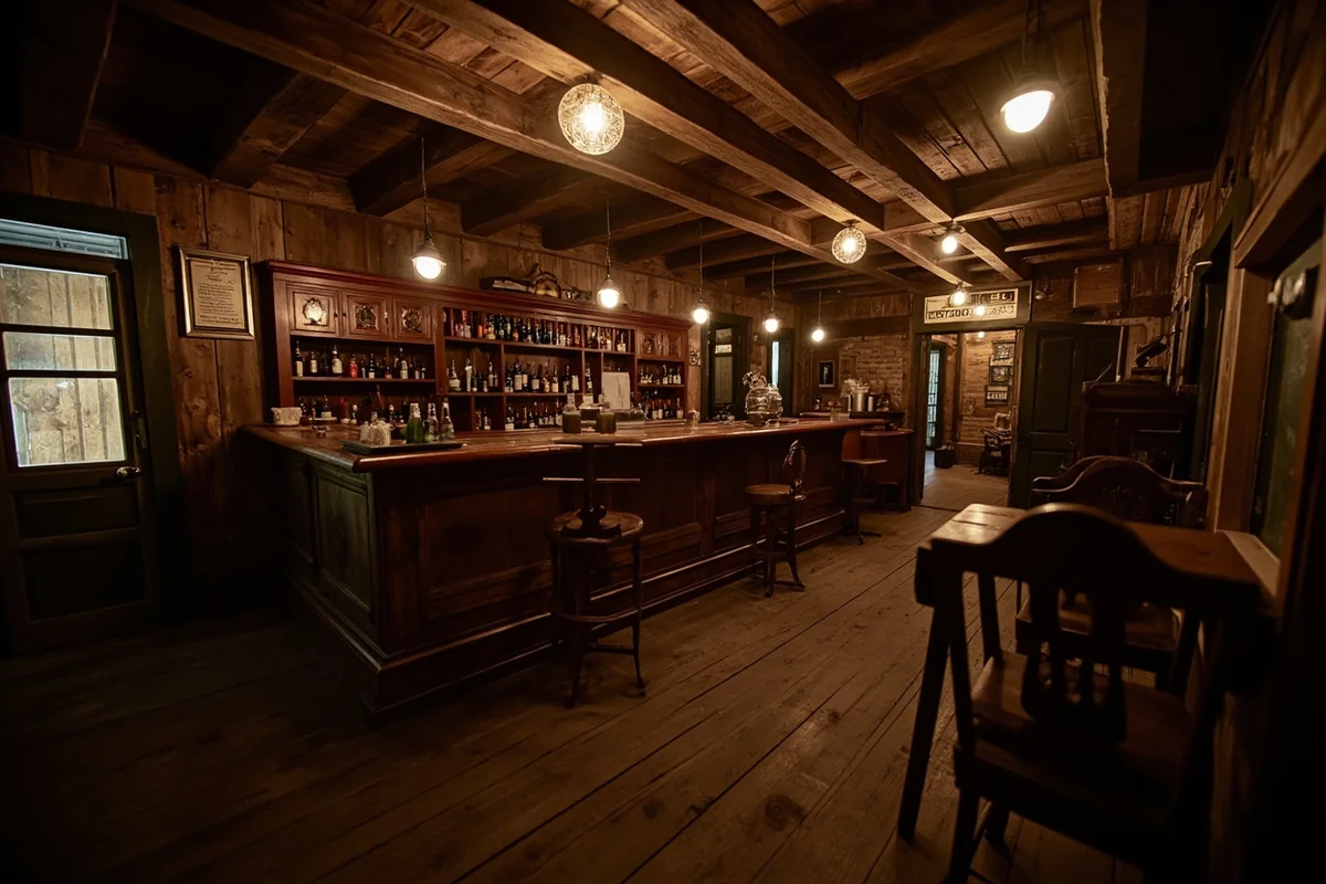 Old-time saloon exhibit room at Culbertson Museum in Culbertson, Montana