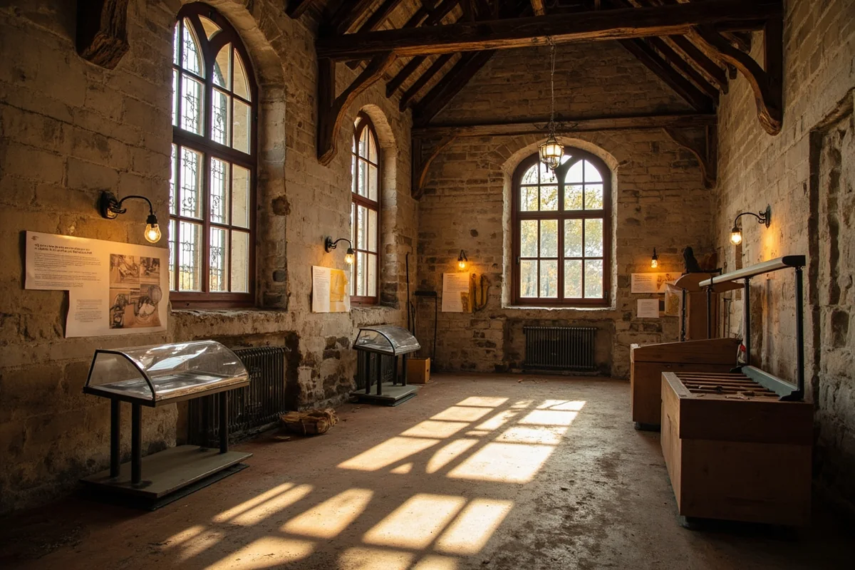Powell County Museum exhibit inside the former prison chapel in Deer Lodge, Montana