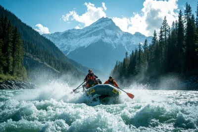 raft navigating whitewater rapids on the middle fo 1 - Middle Fork Flathead River: Montana's Best Whitewater