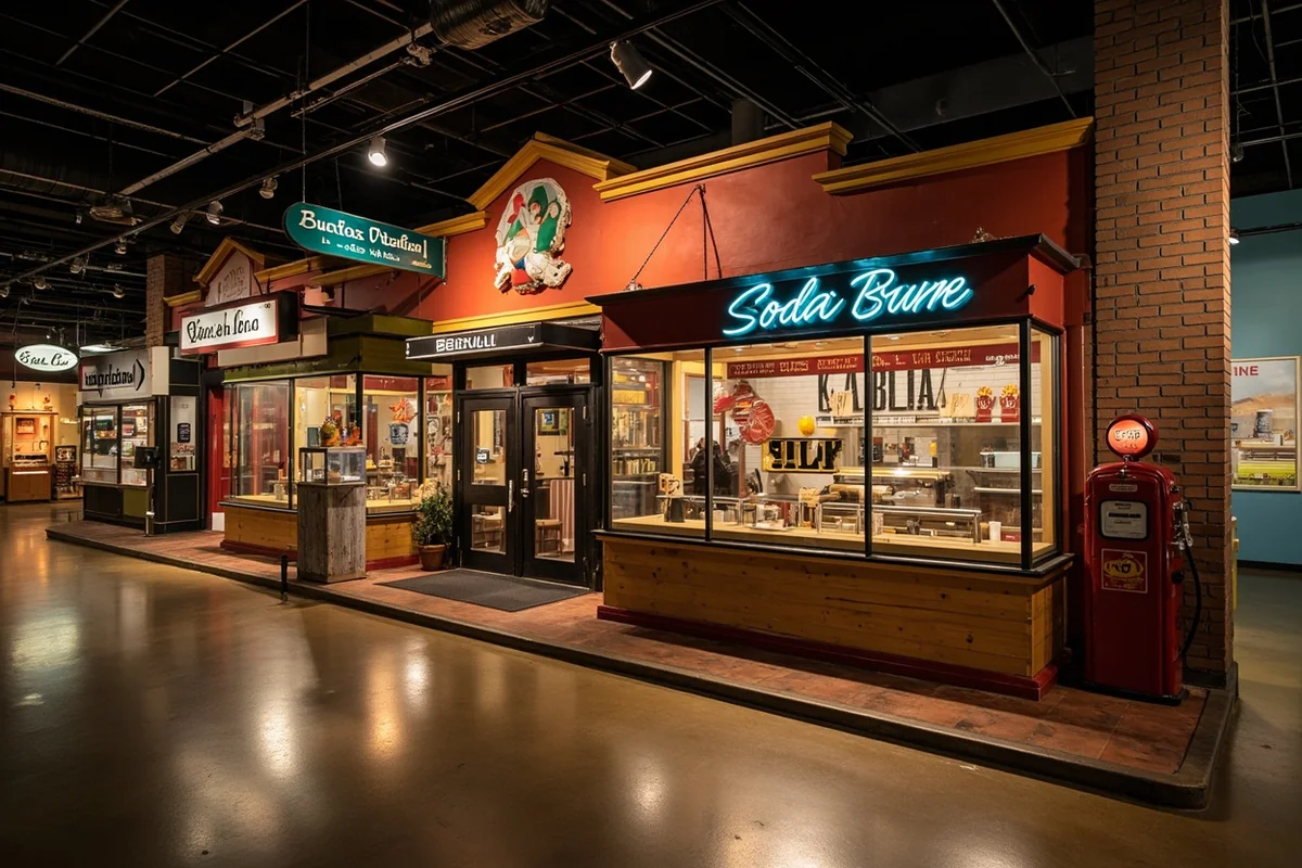 Recreated 1930s Main Street exhibit in the basement of MonDak Heritage Center in Sidney, Montana