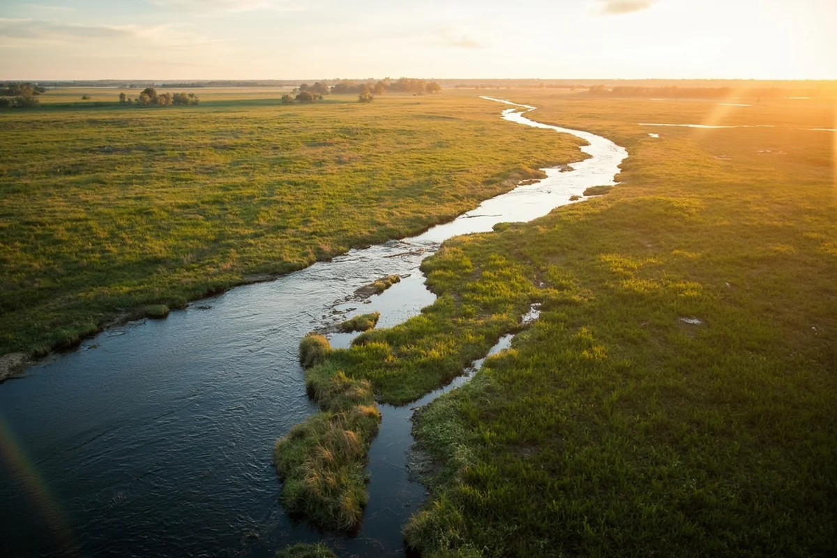 Restored river confluence and floodplain at Milltown State Park near Missoula, Montana