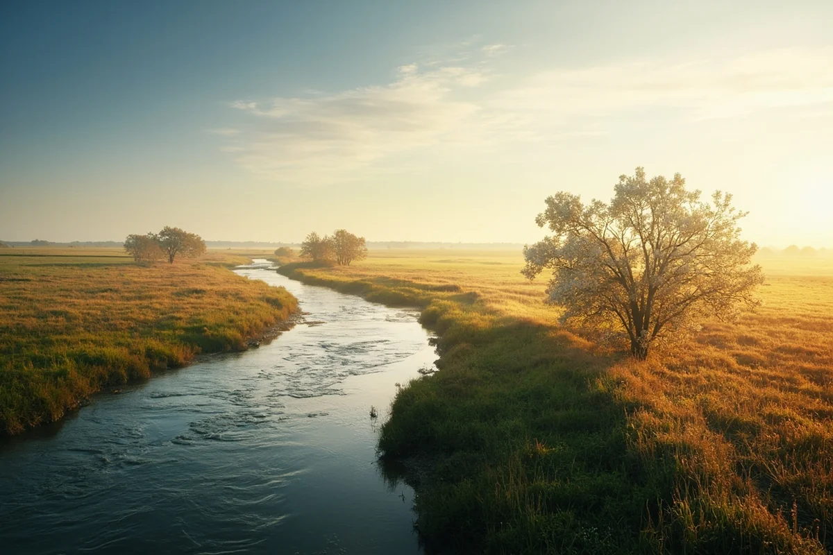 The confluence of the Marias River and the Missouri River near Loma, Montana, known as Decision Point