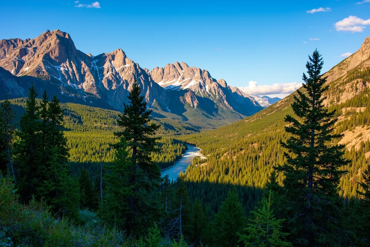 The rugged Bitterroot Mountains rising above the Bitterroot Valley in southwest Montana