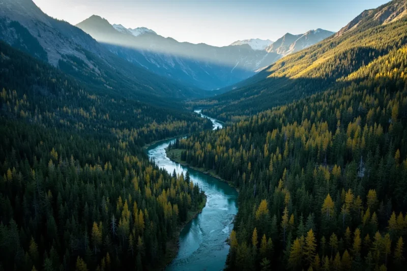 the south fork of the flathead river flowing throu 1 - Flathead National Forest: Gateway to the Bob and One of the West's Wildest Places