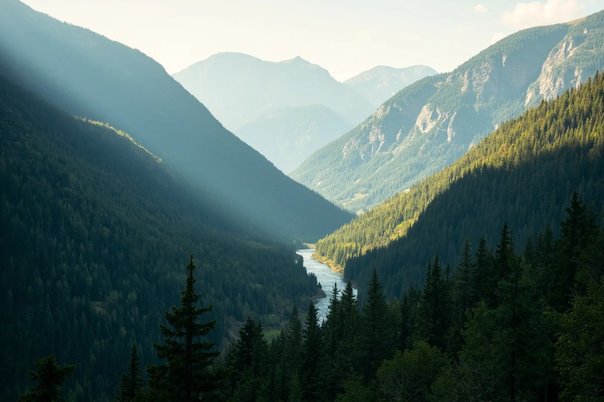 The Swan Valley with the Mission Mountains rising on one side and the Swan Range on the other in Montana